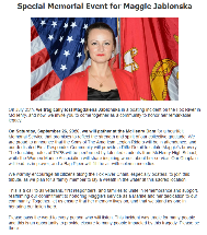 Memorial for Marine Veteran Maggie Jablonska - September 26, 2026